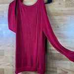 Vince Camuto Size Medium Cold Shoulder Long Sleeve Lightweight Red Sweat… Photo 0