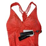 La Blanca New $130 Island Palm Macrame Back One Piece swimsuit S 4 Photo 3