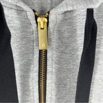 Alala Gray & Black Mesh Detailing Zip Neck Sleeveless Hoodie Vest Size S Photo 3