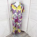 Jane and Delancey Jane & Delaney Tropical Print High Waist Wide Leg Crop Pants Small Photo 5