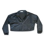 We Wore What  cropped nylon quarter zip. Black size LG EUC Photo 1