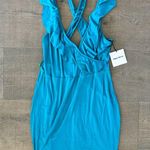 superdown flora teal ruffle revolve new nwt mini dress Photo 2