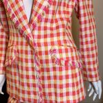 Emmanuel Ungaro Gingham Tweed Suit White Pink Orange Vintage Size undefined Photo 7