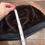 Jacques Ferber Beret Hat Dark Brown Faux Fur Lined Winter Warm Photo 5