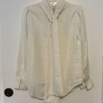 Ann Taylor Women's Long Sleeve Collar/Tie Cheetah Print White Size XS Blouse Photo 0