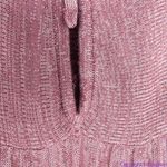 Free People NEW  Pink Long Sleeve Knit Flare Pleated Lady Luck Jumpsuit, L‎ Photo 5