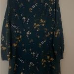 Allegra K  Yellow and White Long Sleeve Peplum Shirt Dress Photo 3