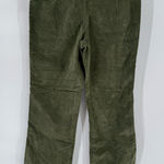 Free People  High Time Velvet Kick Flare Pants Olive Army Green size 6 NWT Photo 0