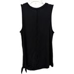 Athleta  Cloudlight Asymmetrical Side Tie Tank Size Medium Black NWT Workout Photo 5
