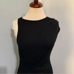 ZARA  New Women Black Casual Party Asymmetric Draped Midi Dress Size M Photo 5