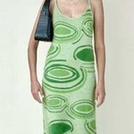 House of Sunny The Galaxy Hockney Dress Green Multi Print Women’s Size 6 Medium Photo 0