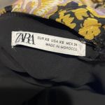 ZARA NWT  One Shoulder Metallic Floral Mini Dress in Purple Gold Size Extra Small Photo 6