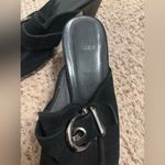 Stuart Weitzman Vintage Suede Kitten Heel Mule in Black, Size 7.5 Photo 1