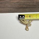 Trifari Rhinestone Hummingbird Bird Gold Tone Small Brooch Pin Signed Photo 4