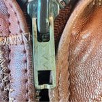 Vintage Casablanca Patchwork Zig Zag Stitch Leather Bomber Jacket Brown Size 42 Photo 7