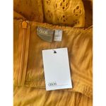ASOS NWT Mustard Orange Eyelet Midi Dress Photo 4