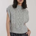 Pink Rose  Gray Light Weight Knit Sweater Vest Size M Photo 0