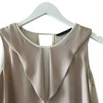 ZARA  Beige Tan Flutter Flowy Keyhole Closure Flowy Women’s Blouse SZ XS #1692 Photo 1