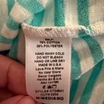 Orange Creek  NWT Mint Striped Daisy Detail Back Oversized Dolman Blouse Photo 5