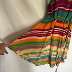 Plenty By Tracy Reese PLENTY Tracy Reese 100% Silk Striped Mini Dress Sz Small Anthropologie Rainbow Photo 2