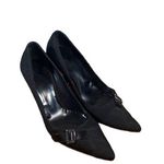 Giuseppe Zanotti Design Black Buckle Pointy Heels Women Sz 37 Photo 11