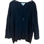 Alfani Woman Black V Neck Zip Front Cardigan Sweater Women’s Size 3X Photo 0