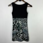 Body Central Mini Dress Women S Sleeveless Black White Animal Print Y2K Party Photo 4