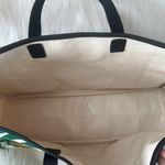 Babe Large Green Beige Tropical Vacation Beach Tote Bag Photo 6