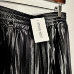 Studio West  black satin pleaded midi skirt elastic waist size XL NWT Photo 3