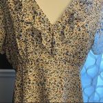 Madewell NWOT  Silk Ruffle Neck Floral Dress Photo 2