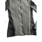 J. McLaughlin  Full Zip Jacket Pockets Black Silk Quilted Ribbed Photo 5