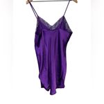 Victoria's Secret Vintage VS Gold Label Purple Embroidered Floral Lace Chemise Nightgown Slip Photo 6