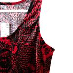 Avenue Velour Top 14/16 NWT Black Red Sleeveless Safari Print Office Chic Bold Photo 4