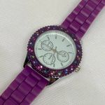 FMD women’s quartz analog purple tone 38mm colorful bezel crystals running Photo 2