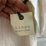 Hinge White Embroidered Short Sleeve Blouse Size M Photo 7