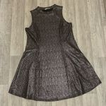 Stella Luce  shimmer gold black fit flare dress large Photo 0