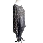 Vince Camuto Sheet Kimono Size Black Metallic 3X Geometric Design Resort Photo 2