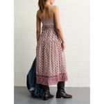 American Eagle  Outfitters Sleeveless V-Neck Side Tie Tiered Midi Dress Berry S Photo 1