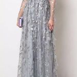Notte Marchesa Metallic Leaf Embroidered Gown size 16 Photo 0