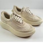 Dolce Vita Dolen Womens Shoes Beige Knit Sneakers Chunky Low Top Fashion US 7.5 Tan Photo 0
