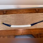 Christian Dior Dior White & Navy Belt with Gold Buckle Photo 4