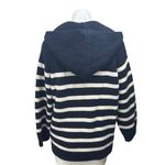 ZARA Blue White Striped Long Sleeve Hooded Hoodie Sweatshirt Sweater Top Size S Photo 1