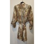 Delicates ‎ XL Intimates Animal Print Floral Slip Dress Nightgown Short Robe Set Photo 1