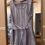 Doe & Rae Women's Plaid Print Tank Top Sleeveless Belted Asymmetric Ruffle Hem Casual Blou Photo 0