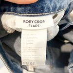 Paige  Rory Mid Rise Cropped Flare Leg Ripped Knee Distressed Jeans Blue 25 Photo 4