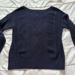 Womens Blue Sequined Long Sleeve Sweater Winter Holiday Christmas Y2K Retro Size M Photo 6