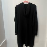 Forever 21  black gray cardigan duster with hood size small Photo 2