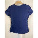 Healing Hands  Purple Label Yoga V-Neck Juliet Scrub Top XS Navy Blue Logo Photo 4