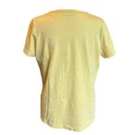 LL Bean Short Sleeve Notch Neck Butter Yellow Cotton Top Womens Medium Photo 1