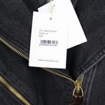 Nanushka Charcoal Black Cite Oversized Denim Belted Moto Biker Jacket Size XS Photo 9